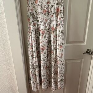 Frye Floral Midi Dress - White and Pink